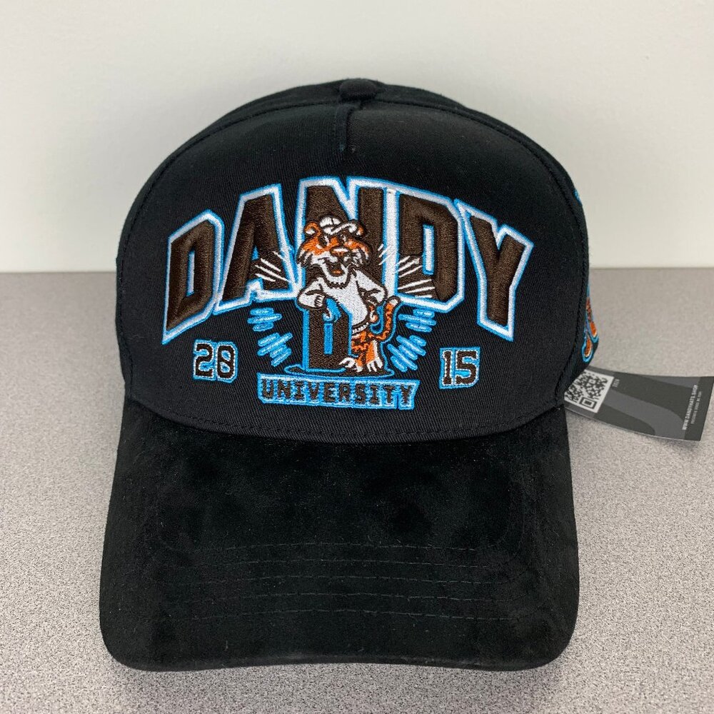 Dandy Hats Dandy University Snapback Black Hat Cap NWT